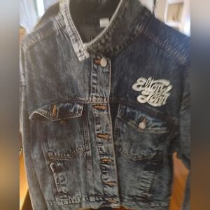 Denim Jacket with Embroidered Logo